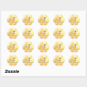 Honey Bee Baby Shower Classic Round Sticker