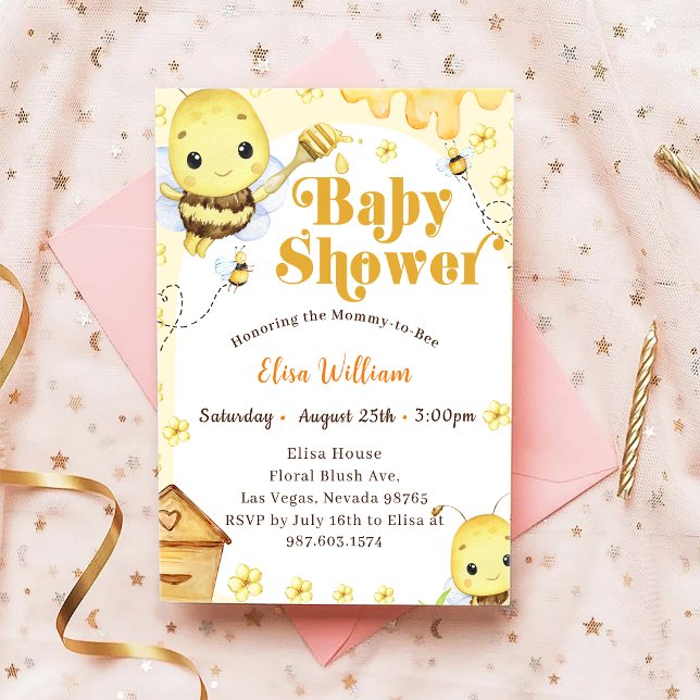 Honey Bee Baby Shower Invitation (Creator Uploaded)