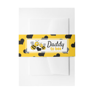Honey Bee, Baby Shower Invitation Belly Band
