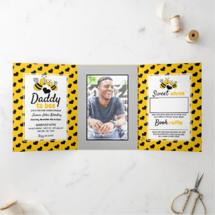 Honey Bee, Baby Shower Suite Tri-Fold Invitation