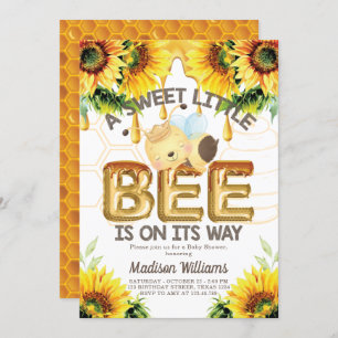 Honey Bee Baby Shower Super Cute Invitation