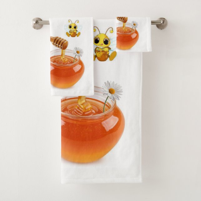 Honey Bee Bathroom Towel Sets (Insitu)