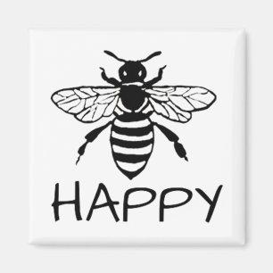 Honey Bee/ Be Happy Magnet