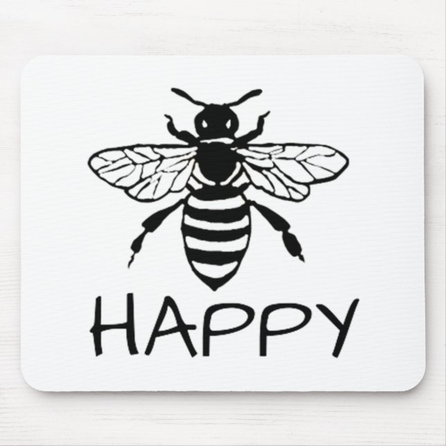 Honey Bee/ Be Happy Mouse Pad (Front)