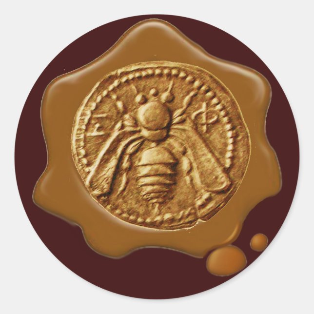 HONEY BEE,BEEKEEPER BEEKEEPING  BROWN WAX SEAL (Front)