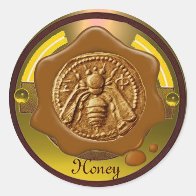 HONEY BEE / BEEKEEPER BEEKEEPING BROWN WAX SEAL (Front)