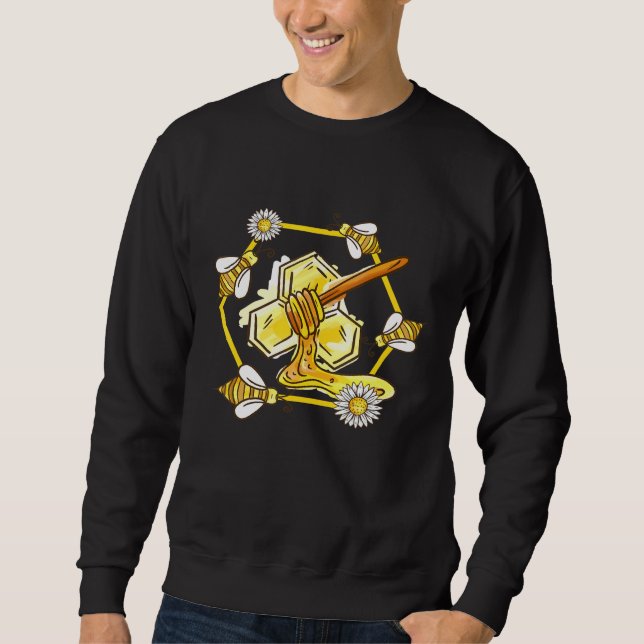 Honey Bee Beekeeper Beekeeping Bumblebee Apiarist Sweatshirt (Front)