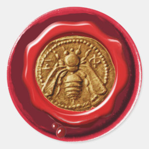 HONEY BEE BEEKEEPER BEEKEEPING RED BROWN WAX SEAL