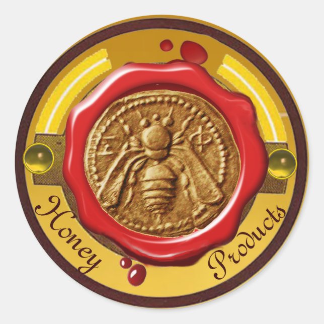 HONEY BEE / BEEKEEPER BEEKEEPING RED WAX SEAL (Front)
