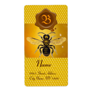 HONEY BEE ,BEEKEEPER,BROWN WAX SEAL MONOGRAM