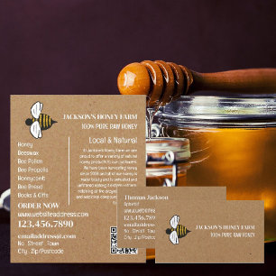 Honey Bee - Beekeeper, Honey Farmer Business Card