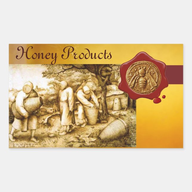 HONEY BEE, BEEKEEPER RED  WAX SEAL (Front)