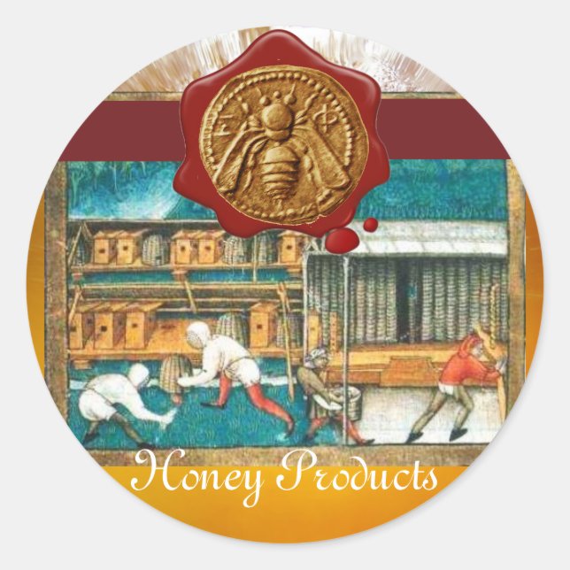 HONEY BEE, BEEKEEPER RED  WAX SEAL (Front)