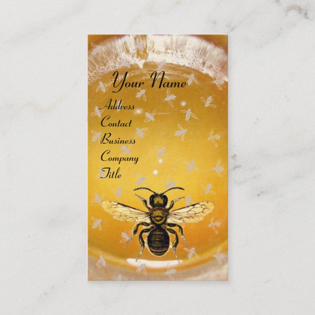 HONEY BEE ,BEEKEEPING,BEEKEEPER BUSINESS CARD (Front)