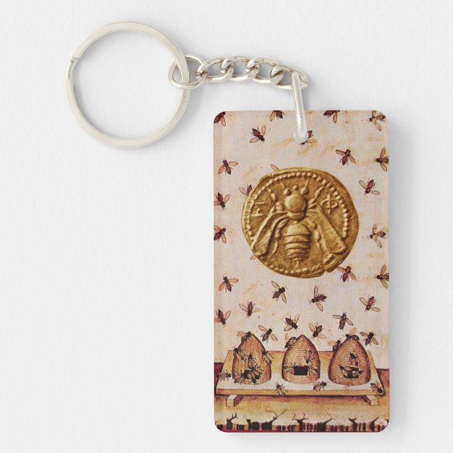 HONEY BEE ,BEEKEEPING,BEEKEEPER KEY RING (Front)