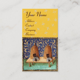 HONEY BEE ,BEEKEEPING, BEEKEEPER MONOGRAM BUSINESS CARD