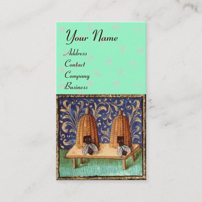HONEY BEE ,BEEKEEPING, BEEKEPER BUSINESS CARD (Front)