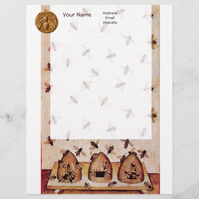 HONEY BEE ,BEEKEEPING PERSONALISED LETTERHEAD (Front)