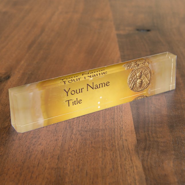 HONEY BEE, BEEKEPER, BEEKEEPING SUPPLIES NAMEPLATE (Side)