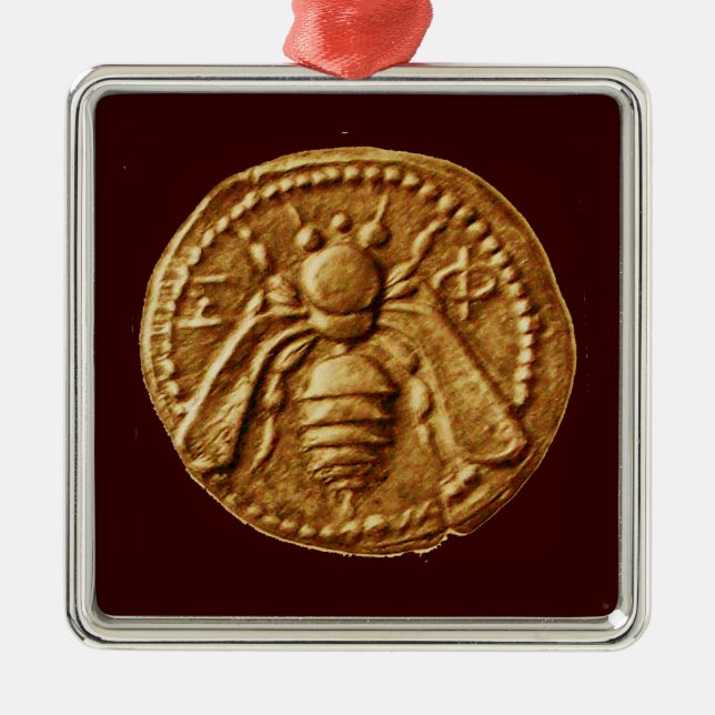HONEY BEE, BEEKEPER METAL ORNAMENT (Front)