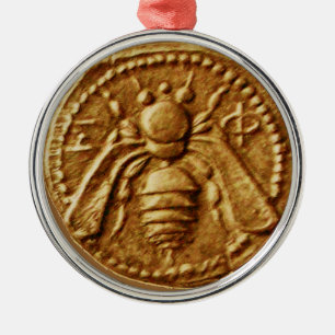 HONEY BEE, BEEKEPER METAL ORNAMENT
