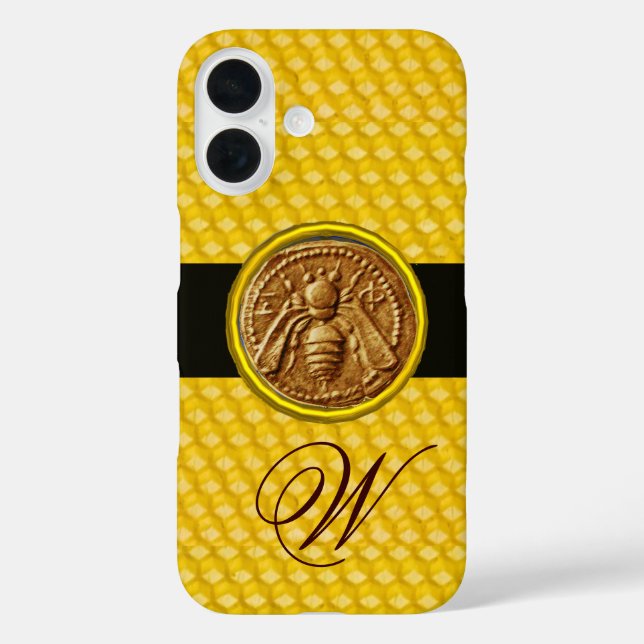 HONEY BEE, BEEKEPER MONOGRAM Case-Mate iPhone CASE (Back)