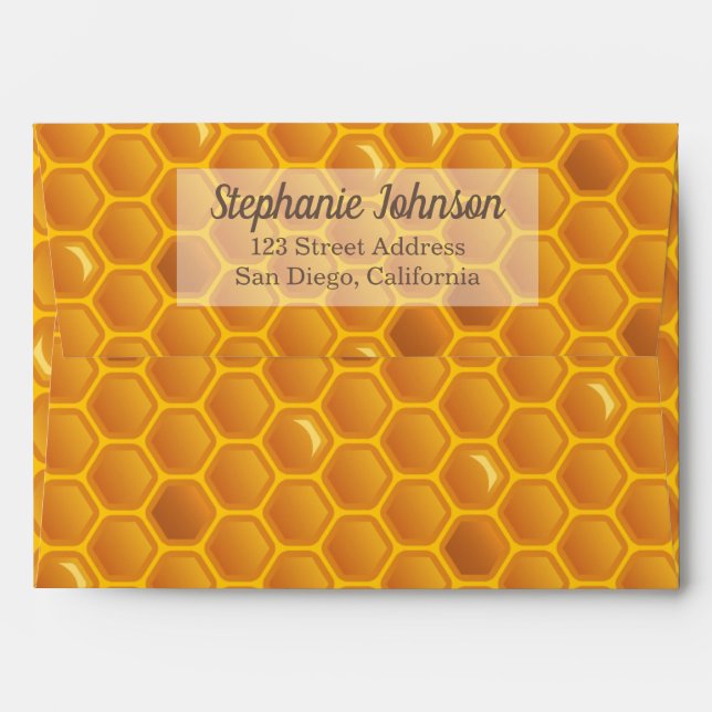 Honey Bee Birthday Envelope (Back (Top Flap))
