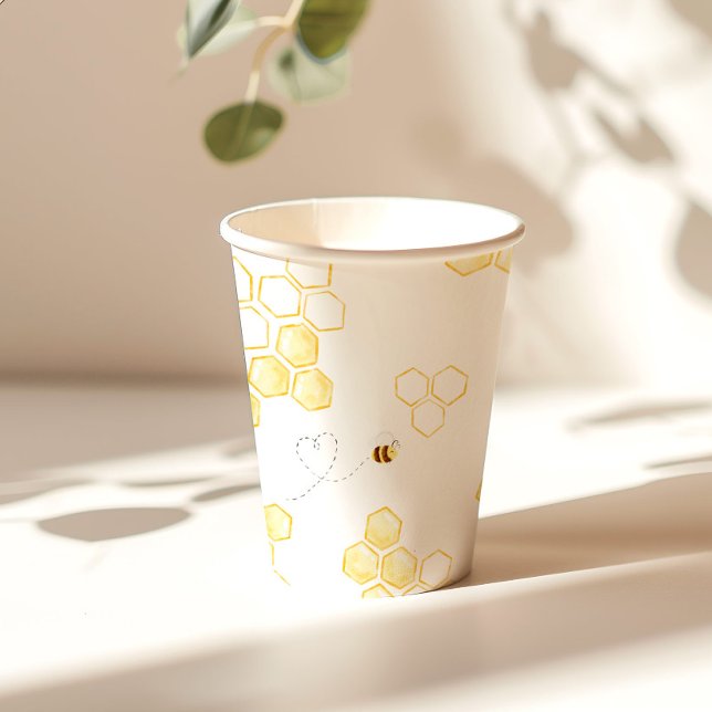 Honey Bee birthday party Paper Cups (Creator Uploaded)