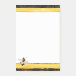 Honey Bee Black Gold Yellow   Post-it Notes