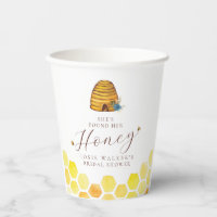Honey Bee Bridal Shower Paper Cups