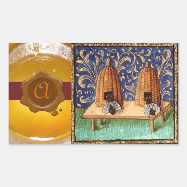 HONEY BEE, BROWN WAX SEAL MONOGRAM (Front)