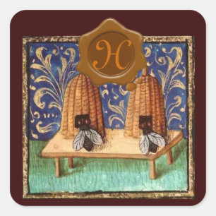 HONEY BEE, BROWN WAX SEAL MONOGRAM