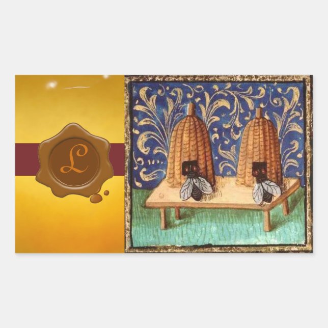 HONEY BEE, BROWN WAX SEAL MONOGRAM (Front)