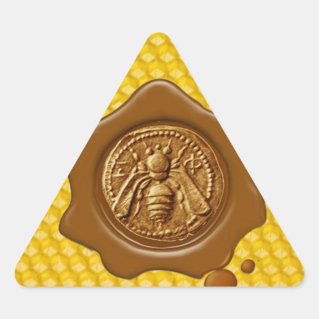 HONEY BEE, BROWN WAX SEAL TRIANGLE (Front)