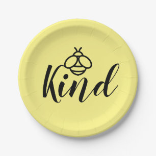 Honey bee bumblebee bee kind design paper plate