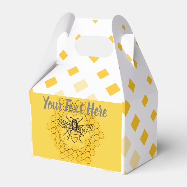Honey bee Bumblebee trendy summer and spring Favour Box (Front Side)