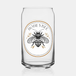 Honey Bee Can Glass
