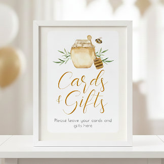 Honey Bee Cards And Gift Baby Shower Table Sign