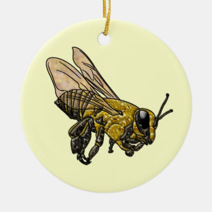 Honey Bee Ceramic Ornament