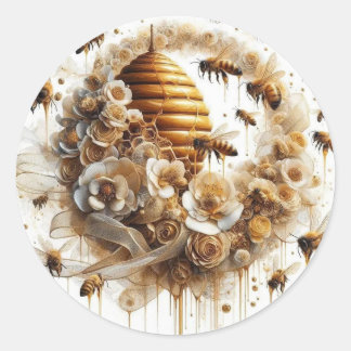 Honey Bee Classic Round Sticker