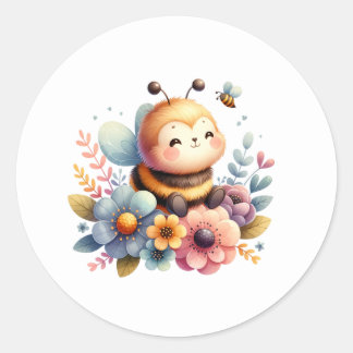 Honey Bee  Classic Round Sticker
