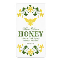 Honey Bee Clover Label