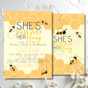Honey Bee Comb Bridal Shower Invitation