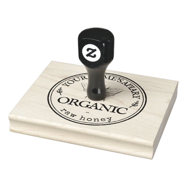 Honey Bee Custom Logo Rubber Stamp For Labels (Stamp)