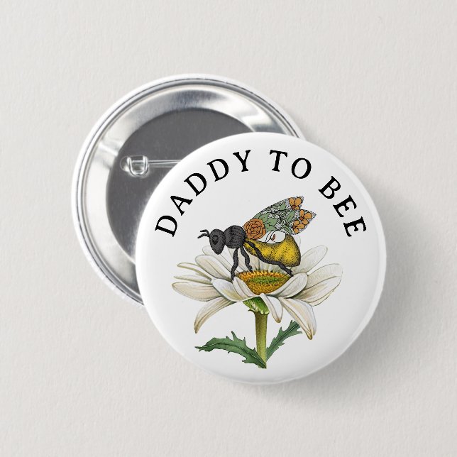 Honey Bee Daddy to Bee Baby Shower Button | Bumble (Front & Back)