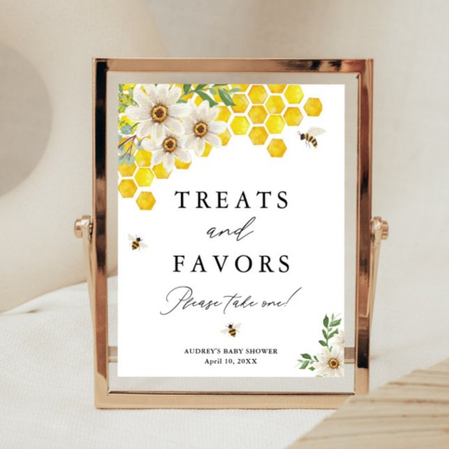 Honey Bee & Daisy Treats and Favours Shower Displa Poster (Creator Uploaded)