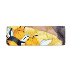 Honey Bee Dance Return Address Label