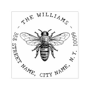 Honey Bee Family Name Self-inking Stamp