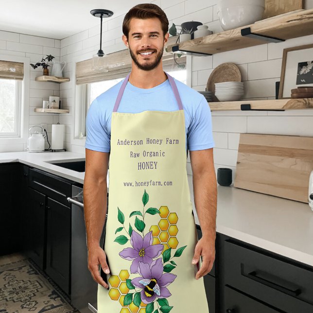 Honey Bee Farm Yellow Lavender Apron (Creator Uploaded)