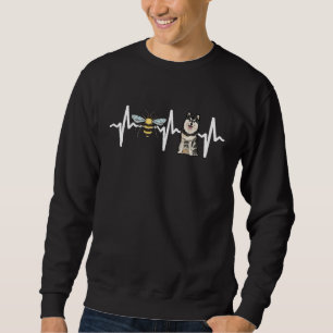 Honey Bee Finnish Lapphund Heartbeat Dog Sweatshirt